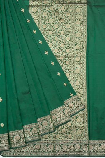 Green Banaras katan Saree