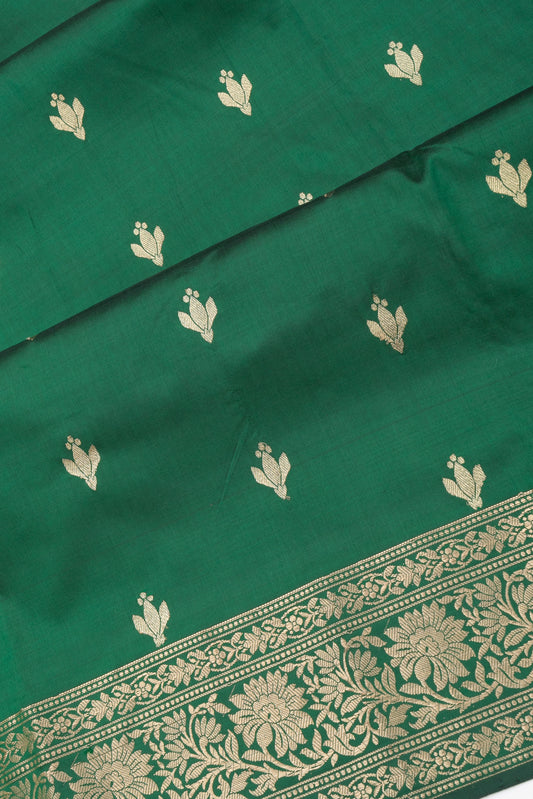 Green Banaras katan Saree