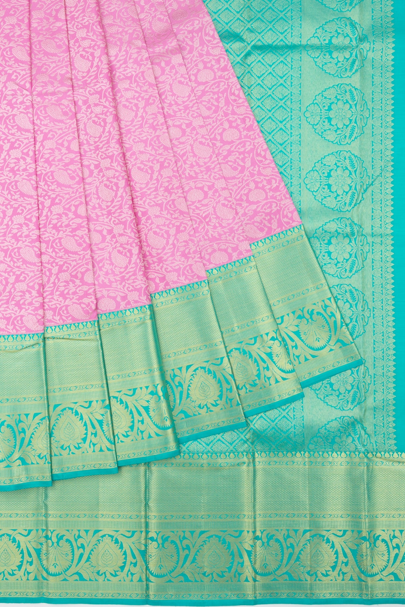 Pink Kanchipuram Silk Saree