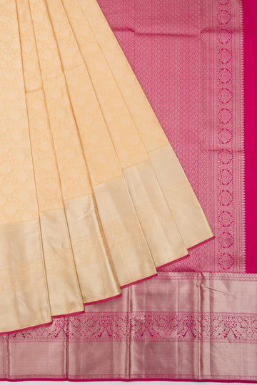 Peach  Kanchipuram Silk Saree