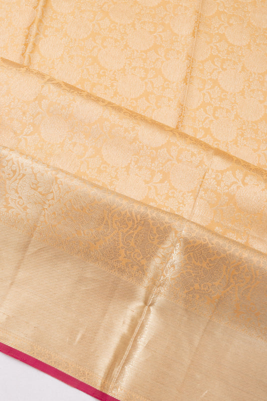 Peach  Kanchipuram Silk Saree