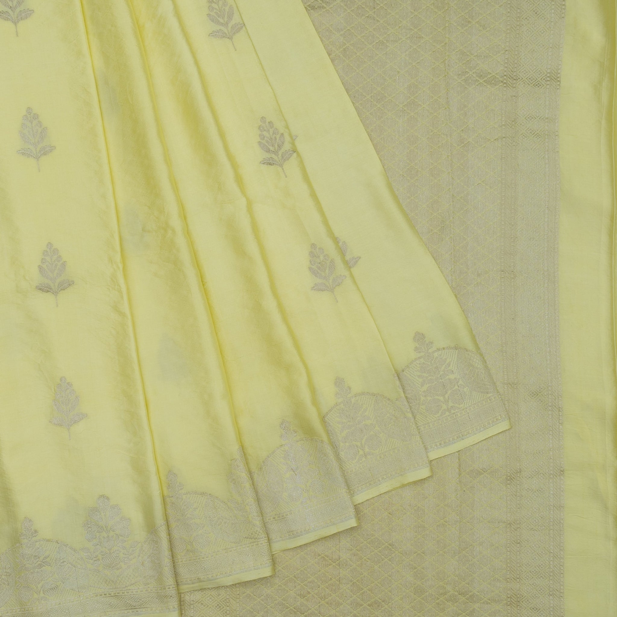 Neon yellow Muslin Silk Saree