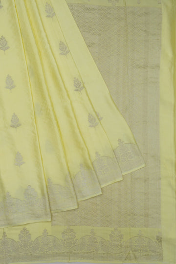 Neon yellow Muslin Silk Saree