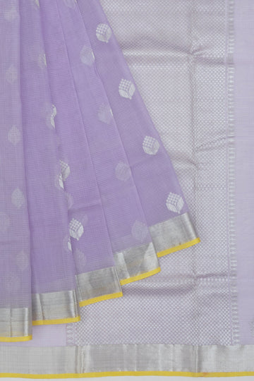 Lavender Kota Doria silk saree