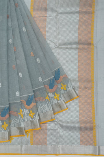 Ash Kota Doria silk saree