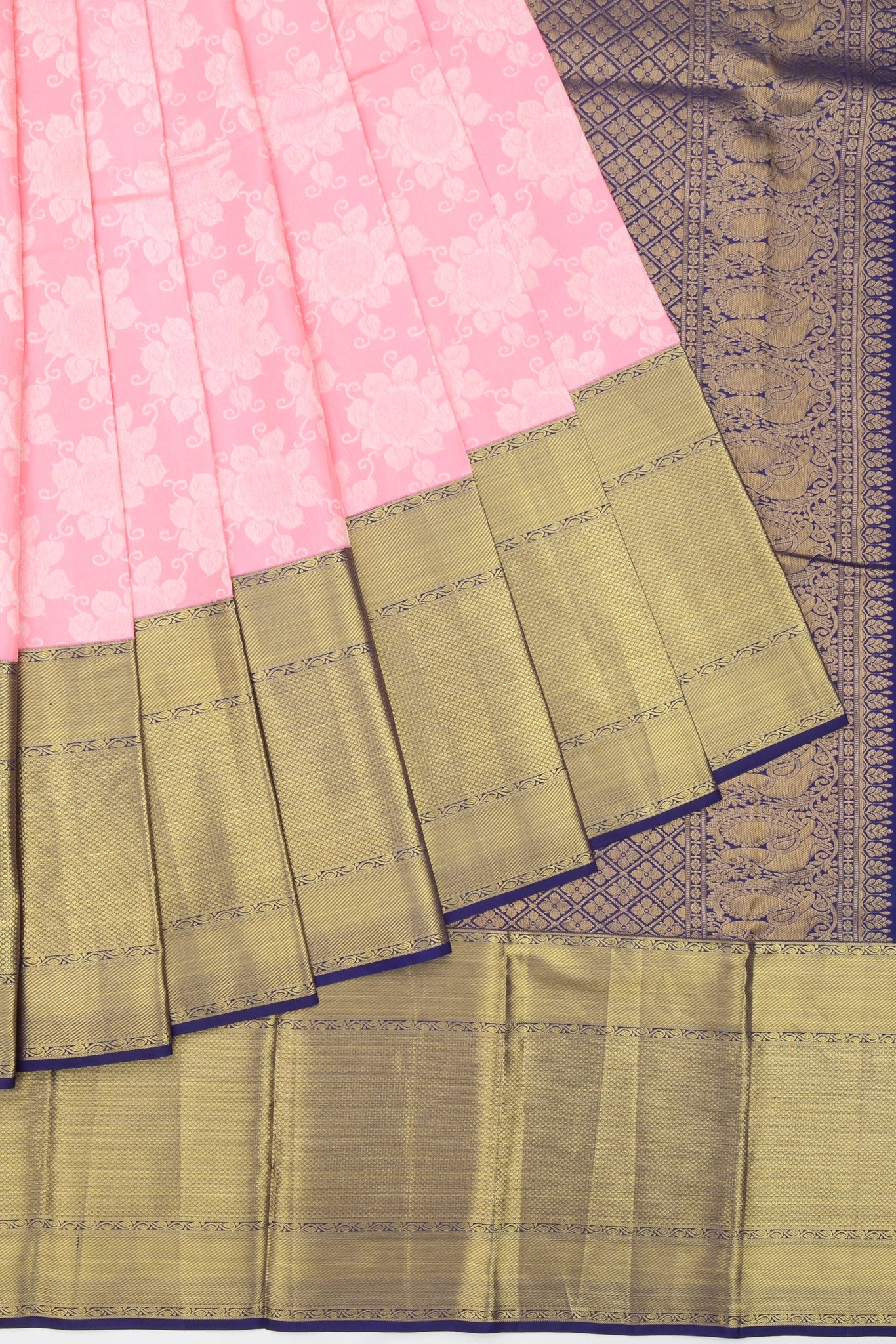 Peach Kanchipuram Silk Saree