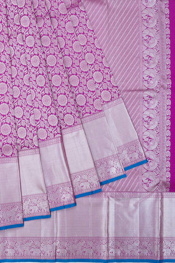 Magenta Kanchipuram Silk Saree