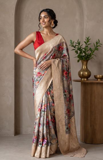 Multi Colour Banaras Mashru Silk Saree