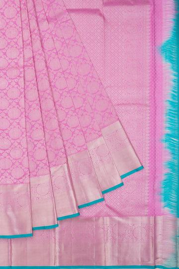 Pink Kanchipuram Silk Saree