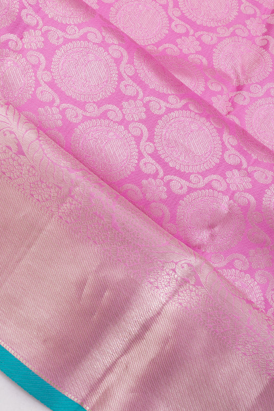 Pink Kanchipuram Silk Saree