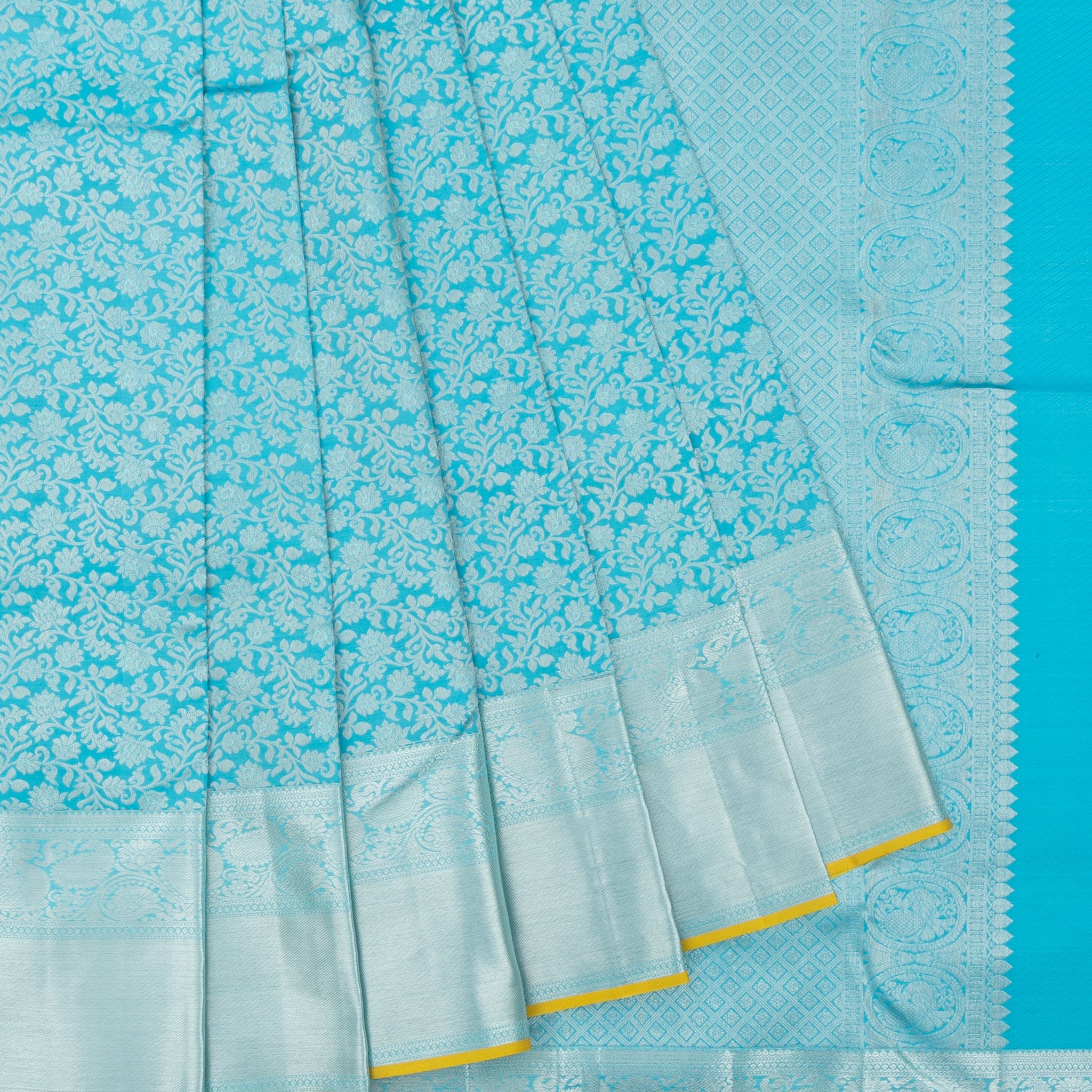 Sky Blue  Kanchipuram Silk Saree