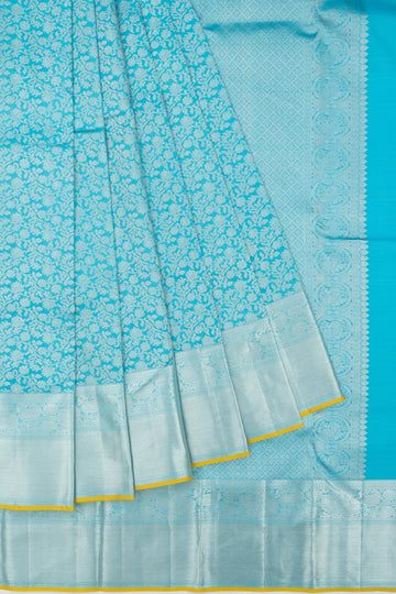 Sky Blue  Kanchipuram Silk Saree