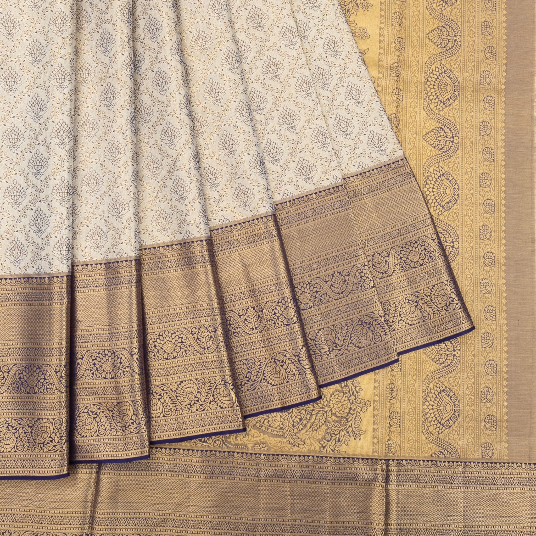 Gold Kanchipuram Silk Saree