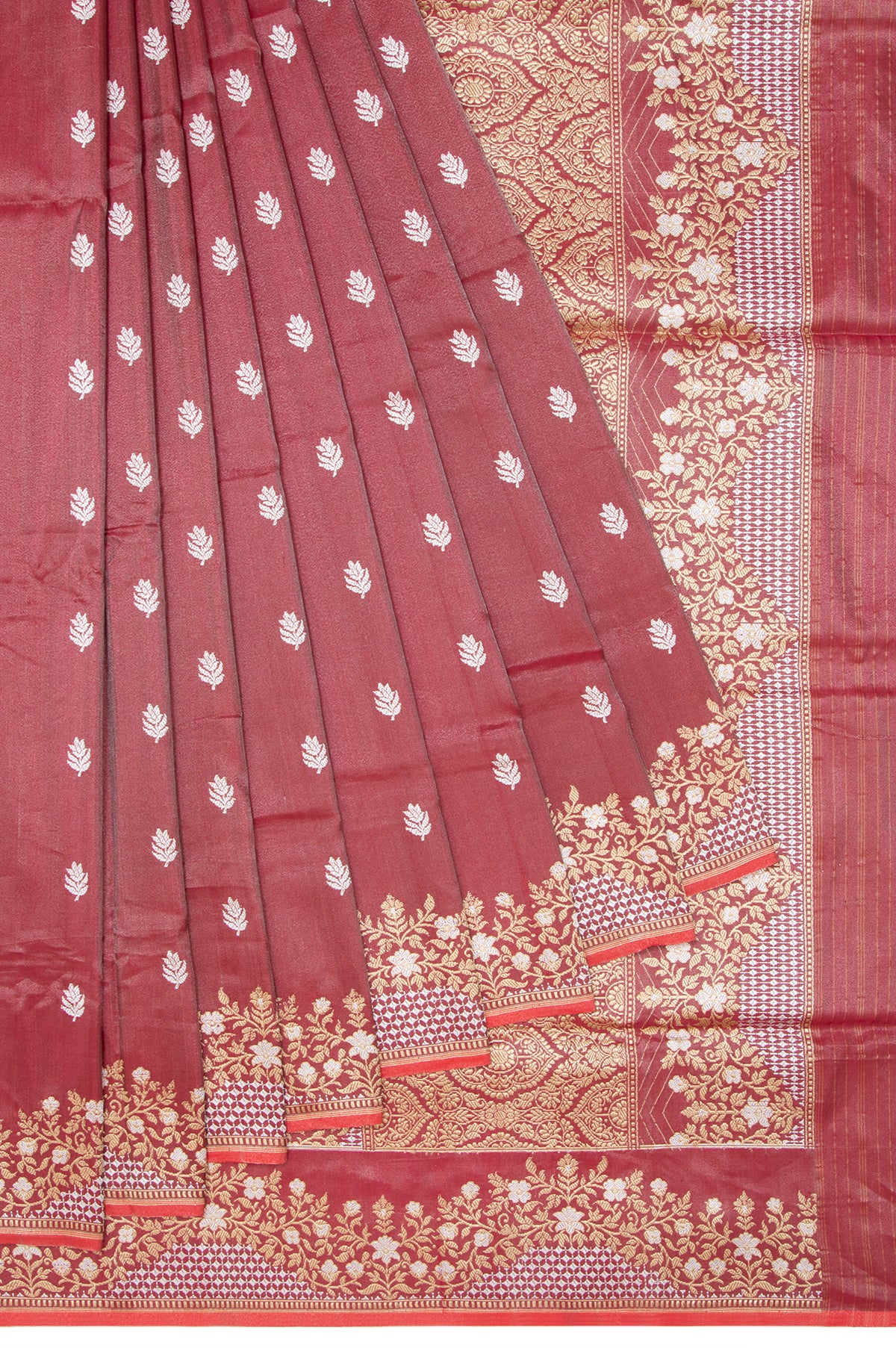 Maroon Banaras Katan  Saree