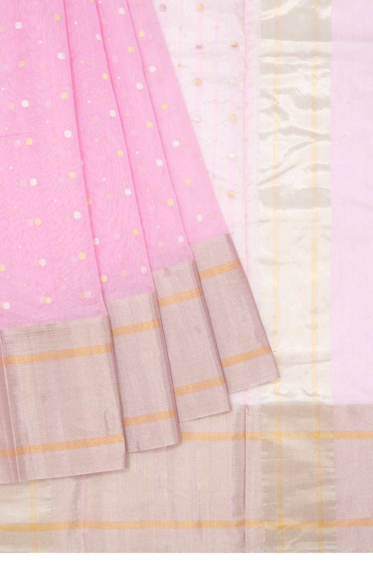 Pink Chanderi Silk Cotton Saree