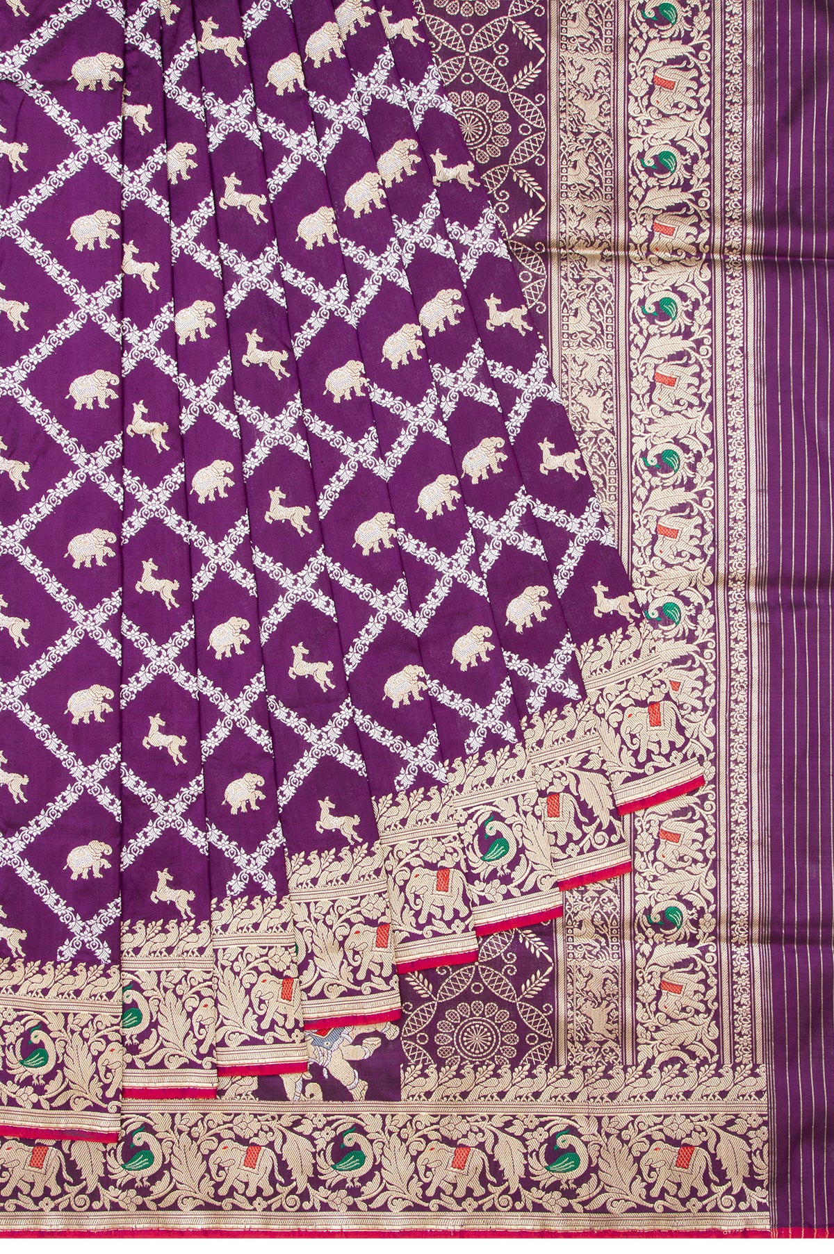 Purple Banaras Katan Saree