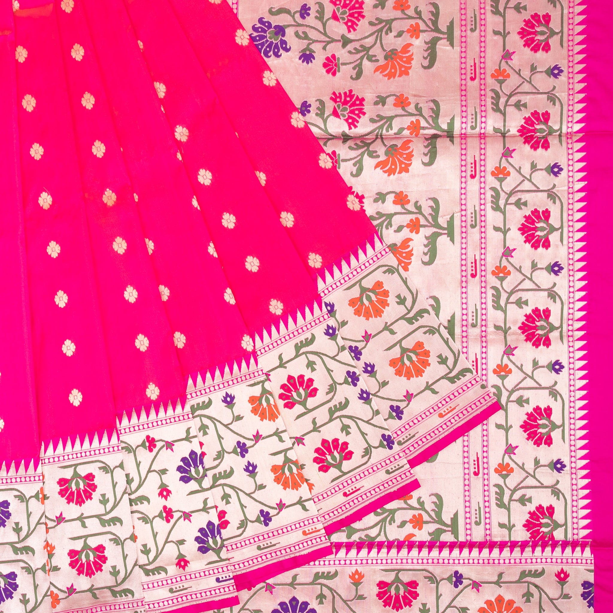 Pink Banaras Katan Saree