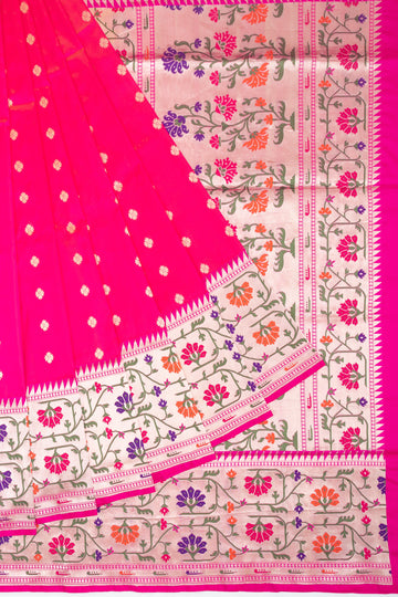 Pink Banaras Katan Saree