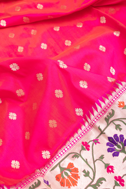 Pink Banaras Katan Saree