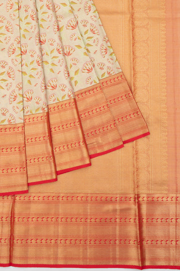 Gold Kanchipuram Silk Saree