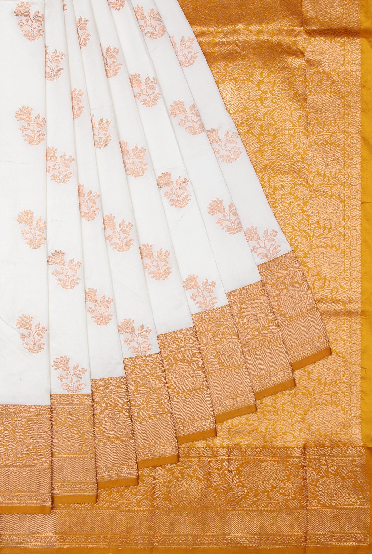 White Banaras Katan Saree