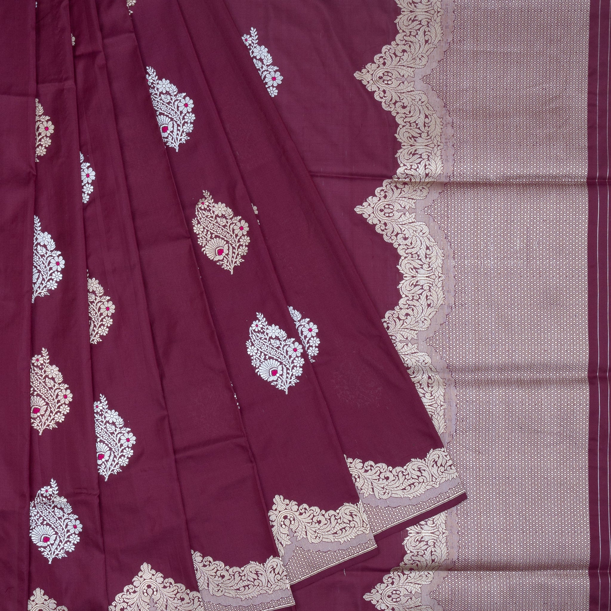 Purple Banaras Katan Saree