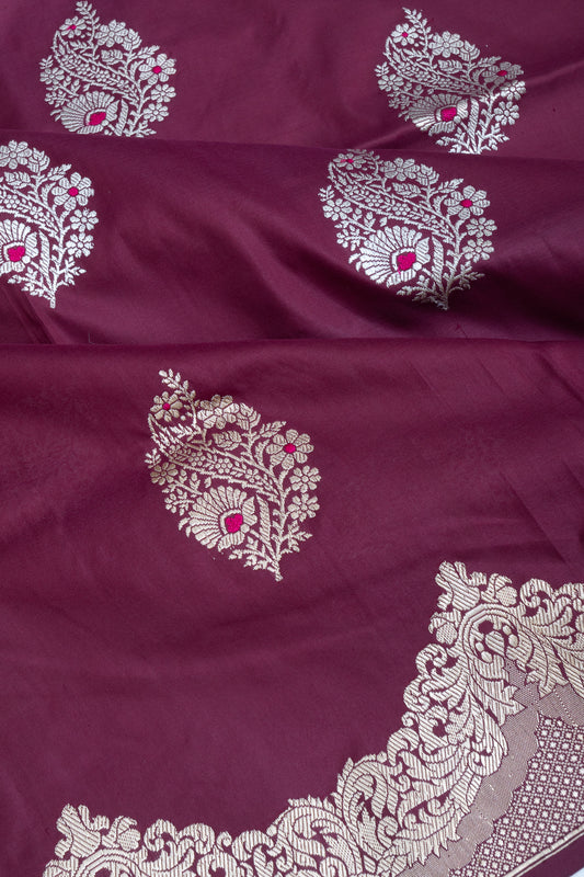 Purple Banaras Katan Saree