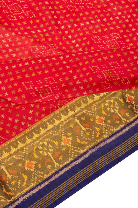 Red Rajkot Patola Silk Saree