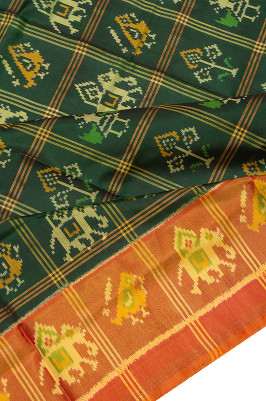 Green Rajkot Patola Silk Saree