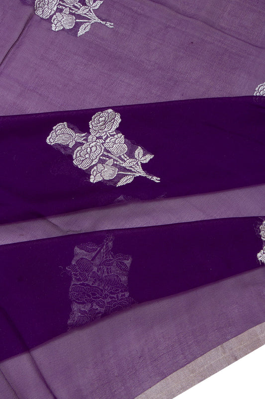 Violet Banaras Georgette Saree