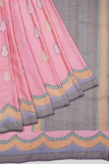 Pink Mashru Silk Saree