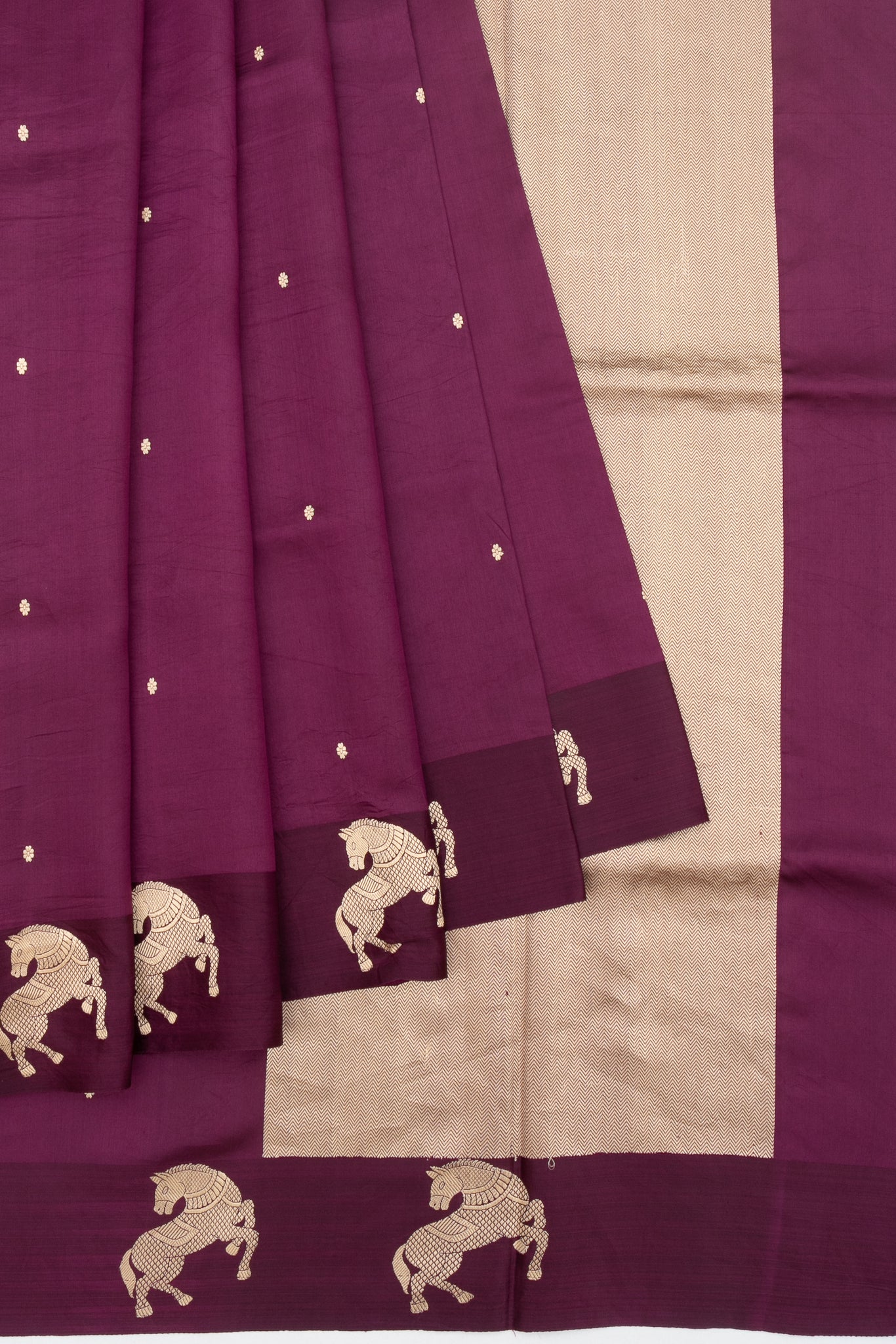 Purple Banaras Katan Saree