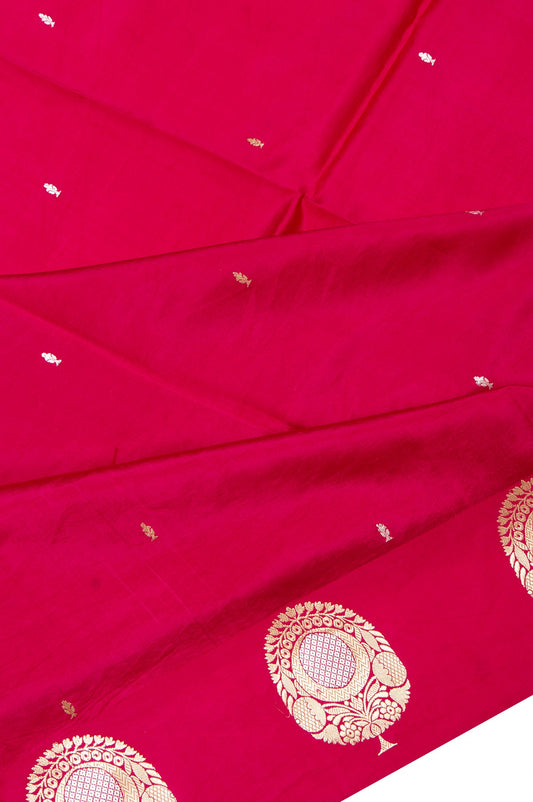 Pink Banaras Katan Silk Saree