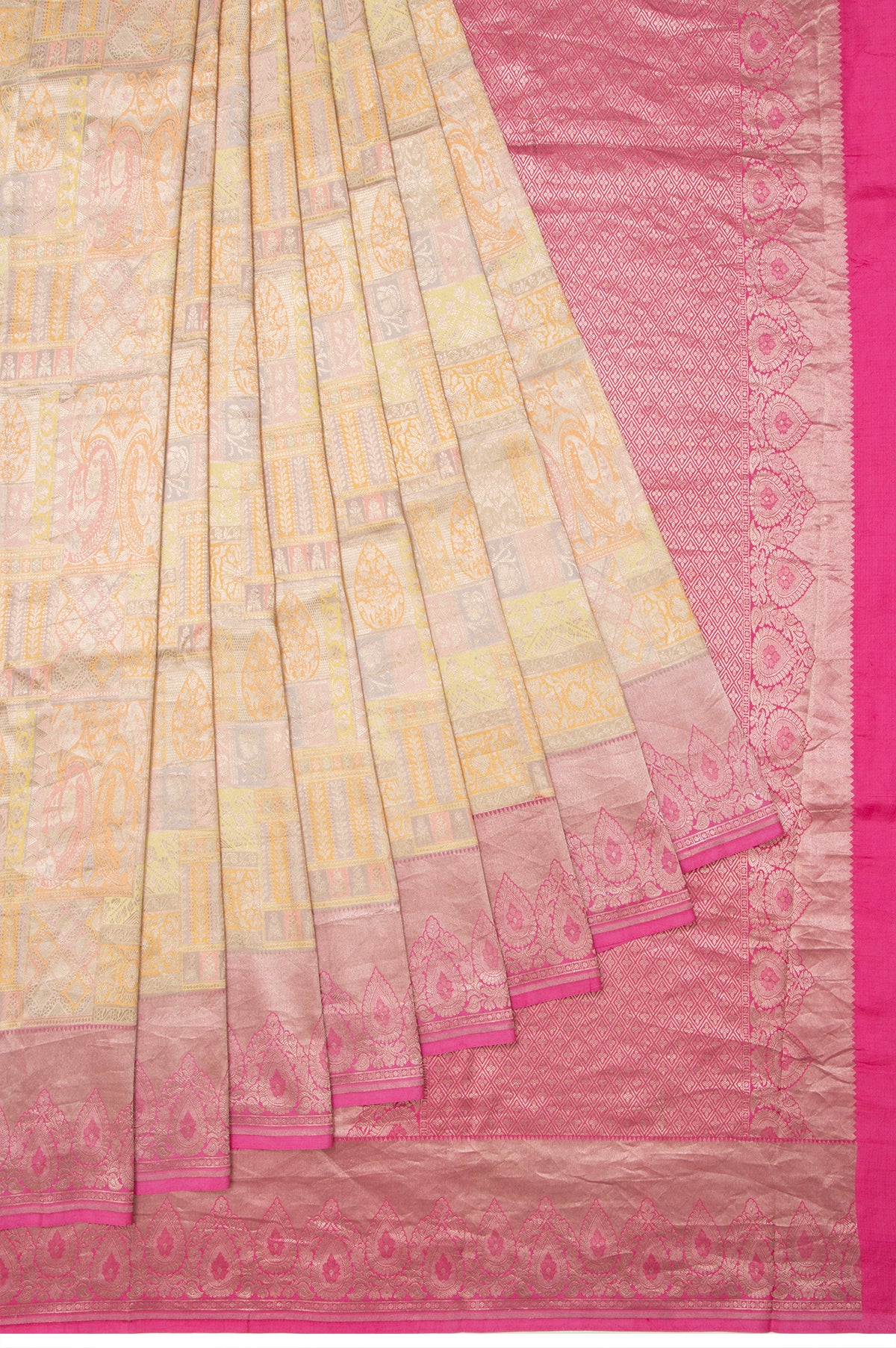 Multi Colour Banaras Katan Silk Saree