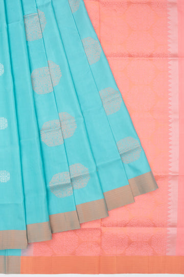 Sky Blue Soft Silk Saree