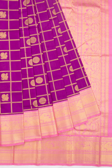 Purple Kanchipuram Silk Saree