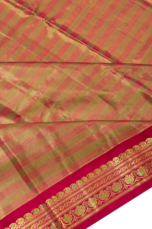 Multi Colour Kanchipuram Silk Saree