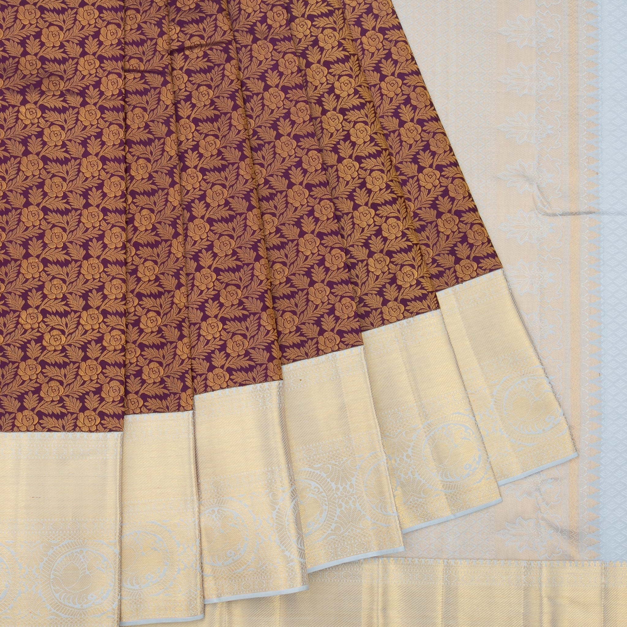 Violet Kanchipuram Silk Saree