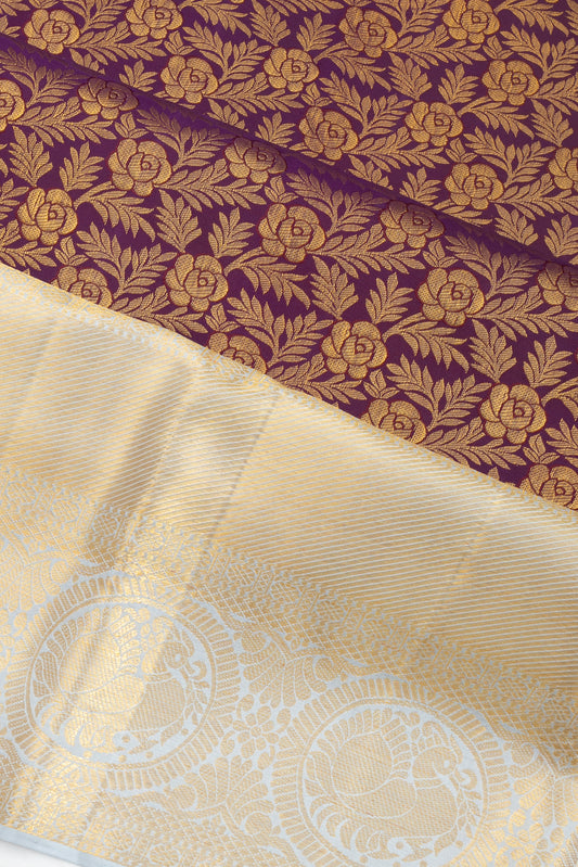 Violet Kanchipuram Silk Saree