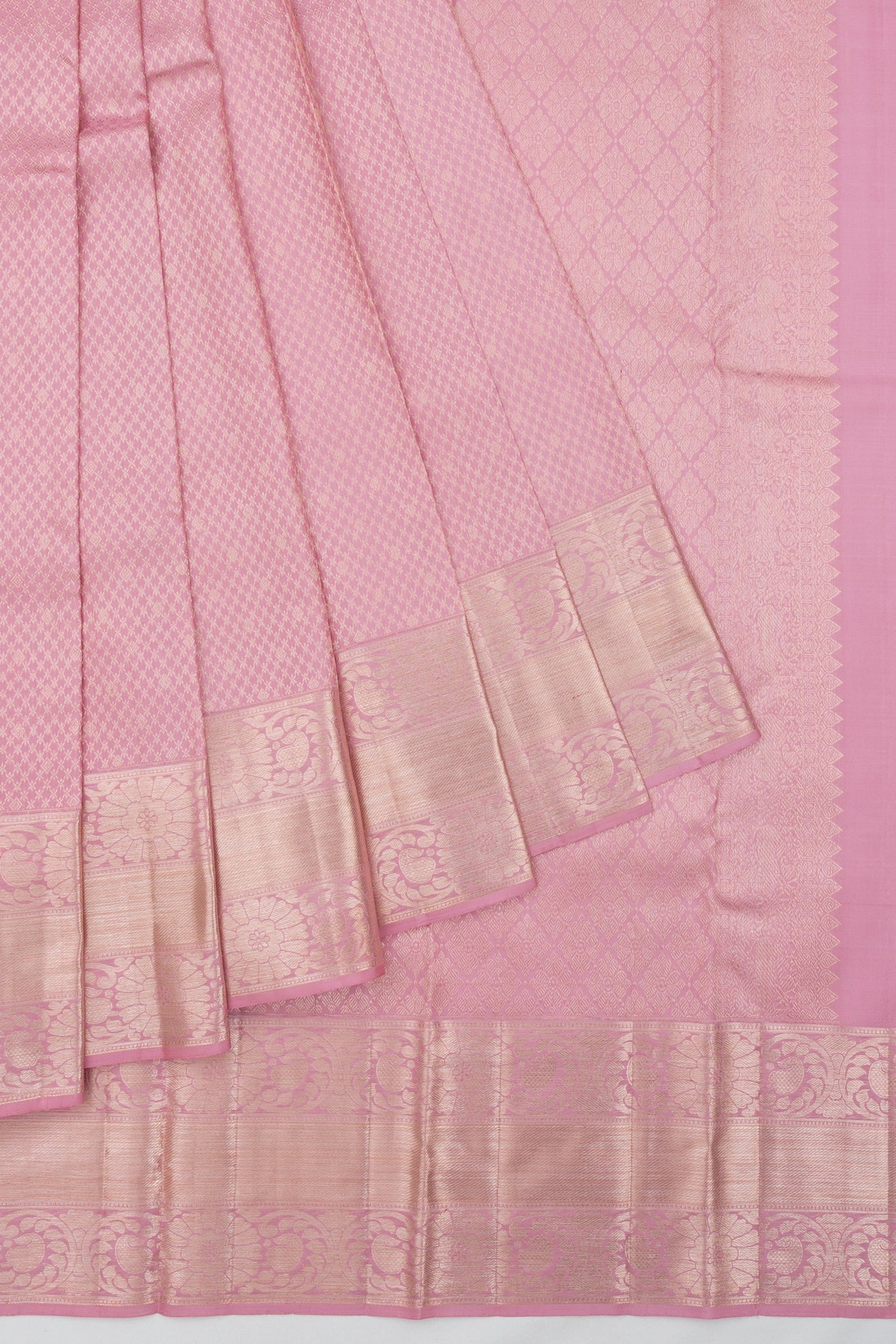 Peach Kanchipuram Silk Saree