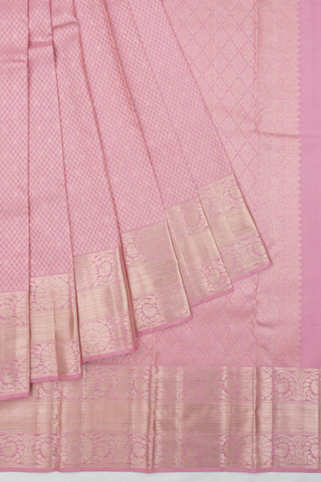 Peach Kanchipuram Silk Saree