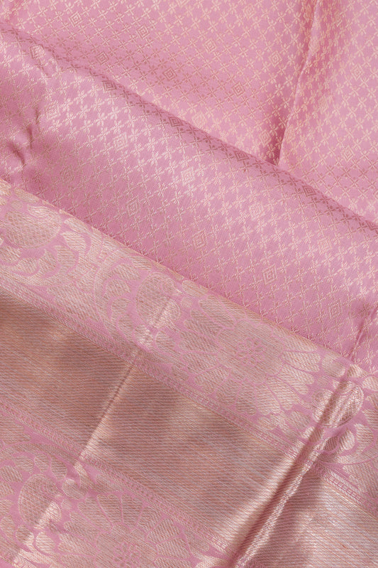 Peach Kanchipuram Silk Saree