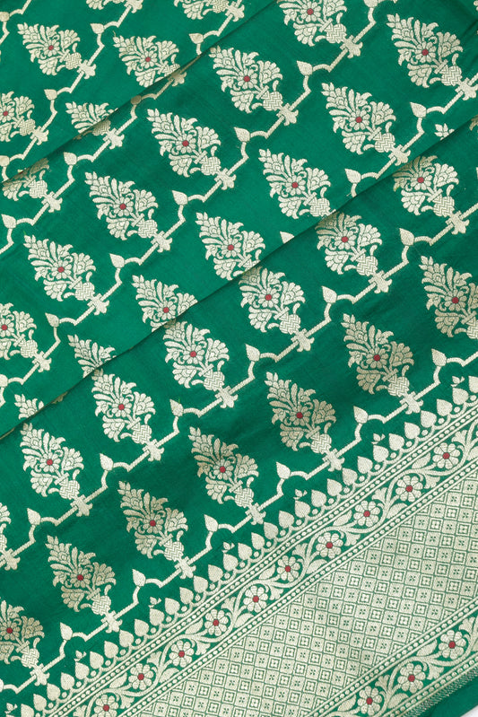 Green Chiniya Silk Saree