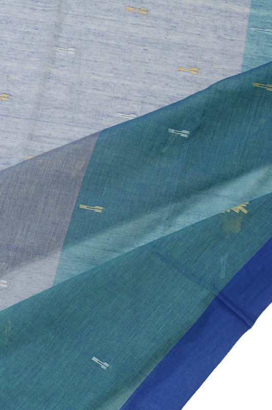 Multicoloured Bengal Jamdani Cotton Saree with Thread Work