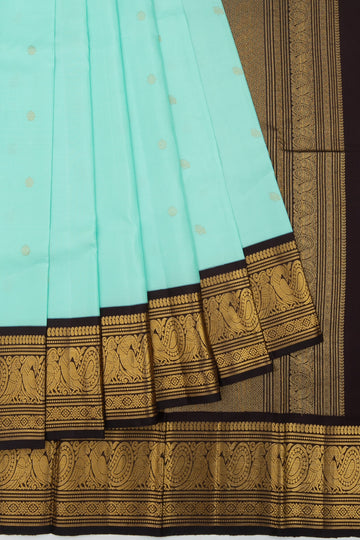 Pista Green Kanchipuram Silk Saree