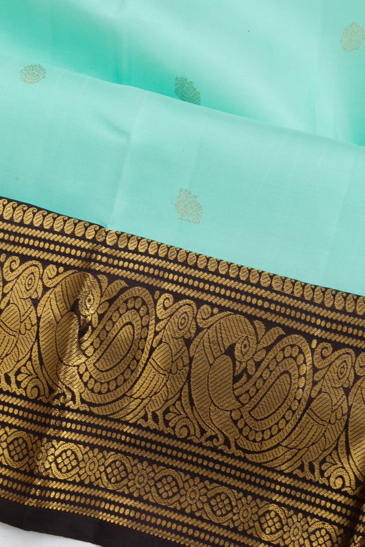 Pista Green Kanchipuram Silk Saree