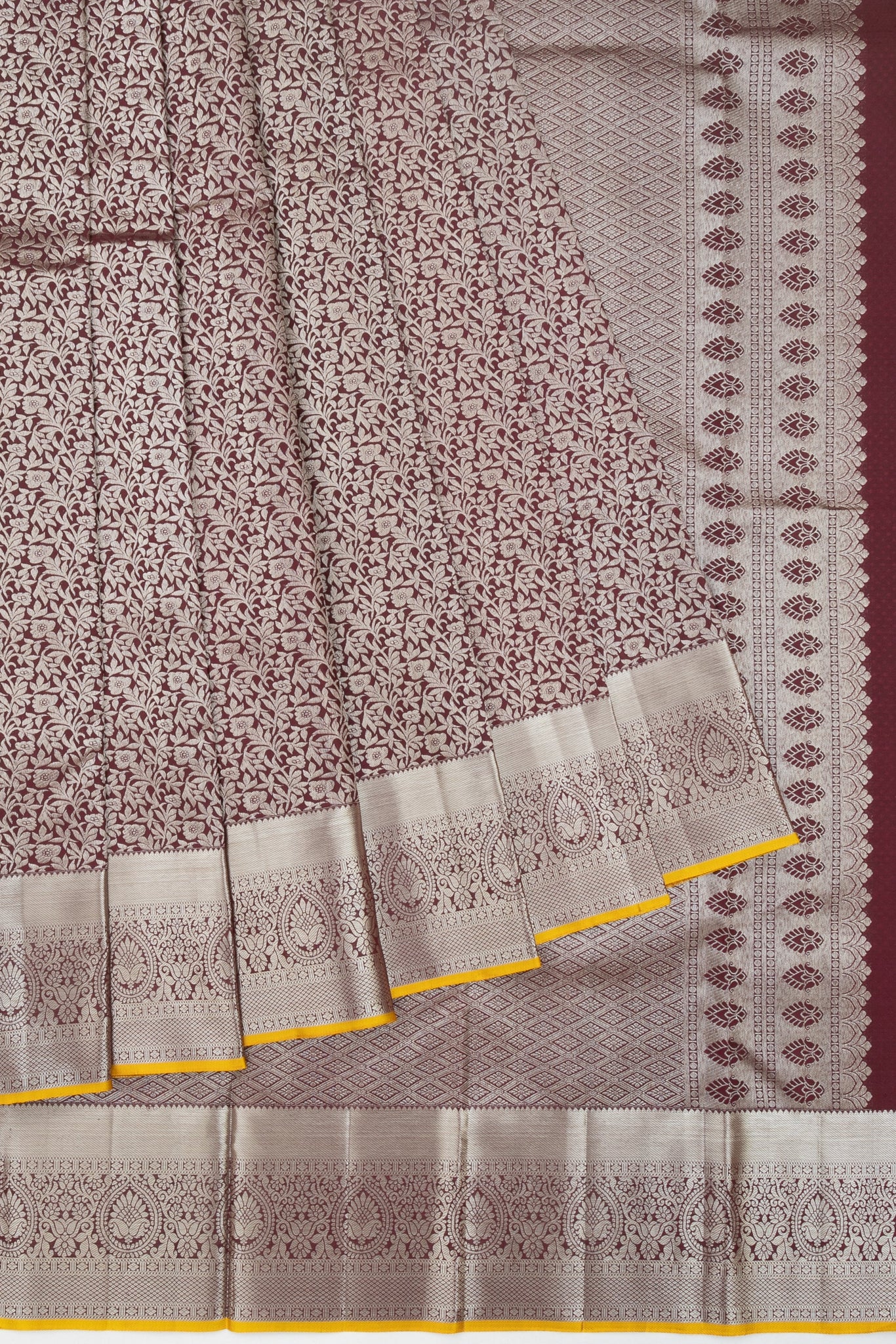 Brown Kanchipuram Silk Saree