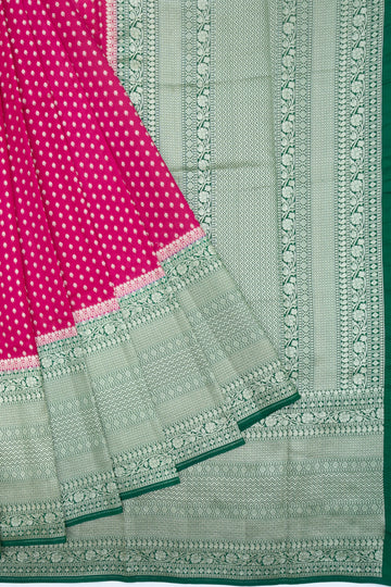 Pink Chiniya Silk Saree