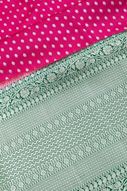 Pink Chiniya Silk Saree