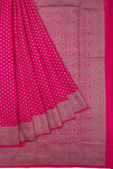 Pink Chiniya Silk Saree